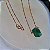 Colar Quartzo Verde Facetado - Folheado a Ouro - Imagem 3