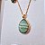 Conjunto Brinco e Colar Ágata Verde  - Folheado a Ouro - Imagem 3