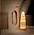 Luminária Selenita Led Branco Quente 15cm - Base de Madeira - Imagem 2