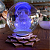 Luminária Bola de Cristal Buda Hotei - Base Led Colorido Flor de Lótus - Imagem 2