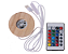 Base Redonda De Madeira LED 8cm - Colorida - Com Controle - Imagem 1