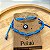Pulseira 7 Nós Kabbalah olho grego Azul - Imagem 1