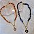 Choker Pedras Brutas Olho Grego - Folheado a Ouro - Imagem 1