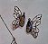 Brinco Borboleta - Ródio Branco - Imagem 1