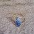 Bracelete Cianita Azul Bruto - Folheado a Ouro - Imagem 2