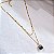 Colar Duplo Pedras Brutas - Folheado a Ouro - Imagem 8