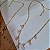 Colar Elo Quadrado Pedras Brutas - Folheado a Ouro - Imagem 2