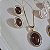 Conjunto Medalha Oval com Detalhe em Ródio Branco - Folheado a Ouro - Imagem 4