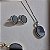 Conjunto Brinco e Colar Oval Hematita - Imagem 3