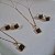 Conjunto Colar e Brinco Quadrado - Folheado a Ouro - Imagem 1
