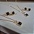 Conjunto Colar e Brinco Quadrado - Folheado a Ouro - Imagem 5