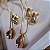 Conjunto Movimento Colar e Brinco - Folheado a Ouro - Imagem 1