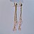 Brinco Cascata Cristais Brutos - Folheado a Ouro - Imagem 6