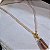 Choker Rondelle com Pingente Cristais  - Folheado a Ouro - Imagem 4