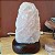 Luminaria Quartzo Rosa 17,5cm  - Base de Madeira Escura - Bivolt - Imagem 5