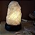 Luminaria Quartzo Rosa 17,5cm  - Base de Madeira Escura - Bivolt - Imagem 1