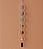 Móbile Argola Chakras - Cristais Brutos - Turmalina Negra - Prateado - Imagem 3