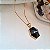 Colar Ponta Obsidiana Negra - Folheado a Ouro - Imagem 3