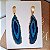 Brinco Ágata Azul - Folheado a Ouro - Imagem 4