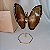 Borboleta Ágata Marrom - Base Dourada - Base de Ferro - Imagem 2