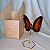 Borboleta Ágata Marrom - Base Dourada - Base de Ferro - Imagem 1