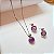 Conjunto Brinco e Colar Pingo Ametista - Imagem 3