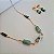 Conjunto Colar e Brinco Elegance Ágata Verde - Folheada a Ouro - Imagem 3