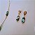 Conjunto Colar e Brinco Elegance Ágata Verde - Folheada a Ouro - Imagem 5