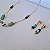 Conjunto Colar e Brinco Elegance  Ágata Verde - Folheado a Ouro - Imagem 5