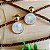 Conjunto Brinco e Colar Madrepérola Mosaico - Folheado a Ouro - Imagem 2