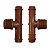 10X Conector Te Dentado Para Flexnet 16/17mm X 1/2" Rosca Macho - Azud - Imagem 6
