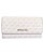 Michael Kors - Carteira Jet Set Travel Large Trifold Leather Couro Três Abas Monograma Branca - Imagem 1