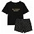 Victoria's Secret - Pijama Preto Cotton Shorts e Camiseta Feminino Tamanho M - Imagem 3