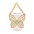 Bath & Body Works - Capinha Chaveiro Porta Álcool Gel Stained Glass Butterfly - Imagem 1