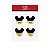 APLIQUE ACRÍLICO MICKEY DUPLO PRETO E DOURADO - Imagem 1
