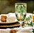 TAÇA CRISTAL DE CHUMBO PALM TREE HANDPAINT 450ml - WOLFF - Imagem 2