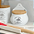SALEIRO DE PAREDE CERÂMICA COM TAMPA DE BAMBU SWEET HOME BRANCO - LYOR - Imagem 2