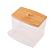 PORTA COTONETES COM TAMPA DE BAMBU 8,5X7,8CM - C3B - Imagem 2