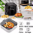 FORMA QUADRADA DE SILICONE PARA AIR FRYER CINZA 20CM - LYOR - Imagem 3
