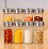 KIT 12PCS PORTA TEMPEROS ROTATÓRIO REDONDO 110ML AÇO INOX E VIDRO 21x18cm - CLINK - Imagem 3
