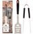 KIT DE CHURRASCO 2 PEÇAS ESPÁTULA/FACA E PEGADOR DE AÇO INOX - CLINK - Imagem 1