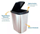 LIXEIRA COM TAMPA CLICK 9L - ARQPLAST - Imagem 2