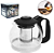 CHALEIRA DE VIDRO RESISTENTE AO CALOR COM INFUSOR DE AÇO INOX 1,2L - FLASHGOODS - Imagem 1