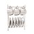 CONJUNTO 6 XICARAS CAFE PORCELANA COM PIRES E SUPORTE VERSA PRATA/BRANCO 90ML- WOLFF - Imagem 2