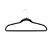 CONJUNTO 5 CABIDES DE PLASTICO AVELUDADO PRETO - LYOR - Imagem 3
