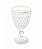 TAÇA DE VIDRO PARA ÁGUA BICO DE ABACAXI COM FIO DE OURO 325ML - LYOR - Imagem 2