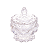 POTICHE DE CRISTAL COM PÉ BUBBLE 11X8CM - LYOR - Imagem 2