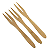 KIT GARFOS DE PETISCO DE BAMBU COM 3 UNIDADES - CLINK - Imagem 3