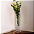 VASO DE CRISTAL COM PÉ DELI DIAMOND 41X12CM - LYOR - Imagem 1