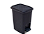 LIXEIRA RATTAN COM PEDAL PRETA 7L - ARQPLAST - Imagem 1